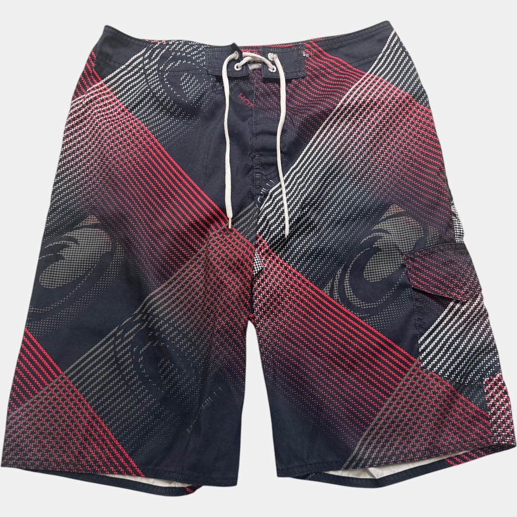 Hot Chilli Boardshorts Graphic Swim Trunks Boardies Black Red
