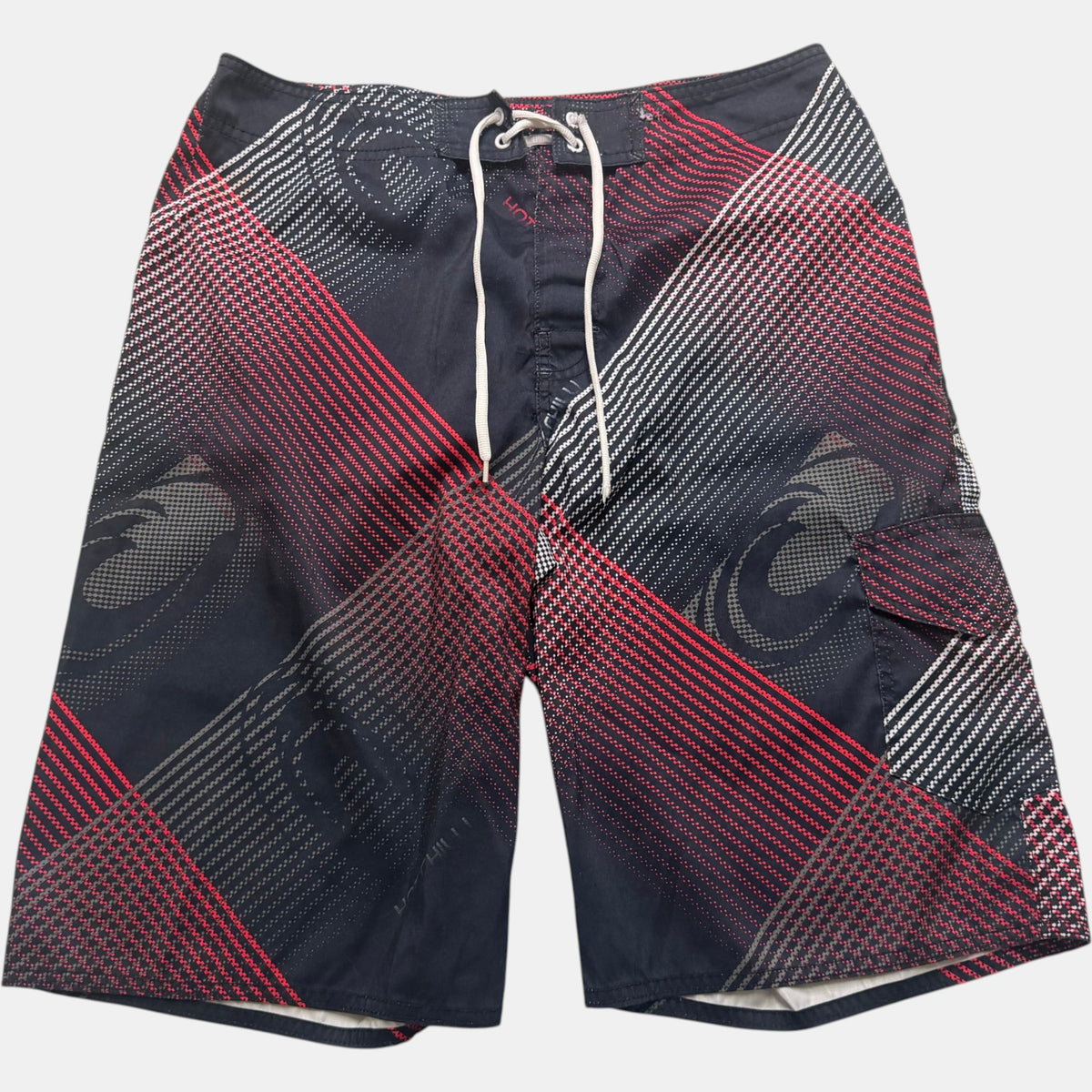 Hot Chilli Boardshorts Graphic Swim Trunks Boardies Black Red