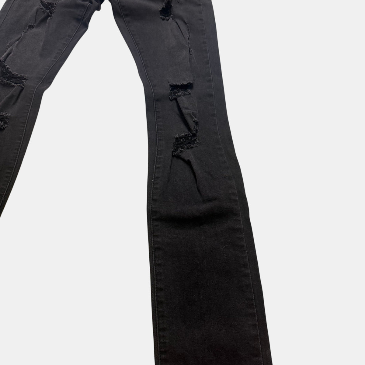 Jay Jays Ripped Super Skinny Distressed Denim Jeans Black