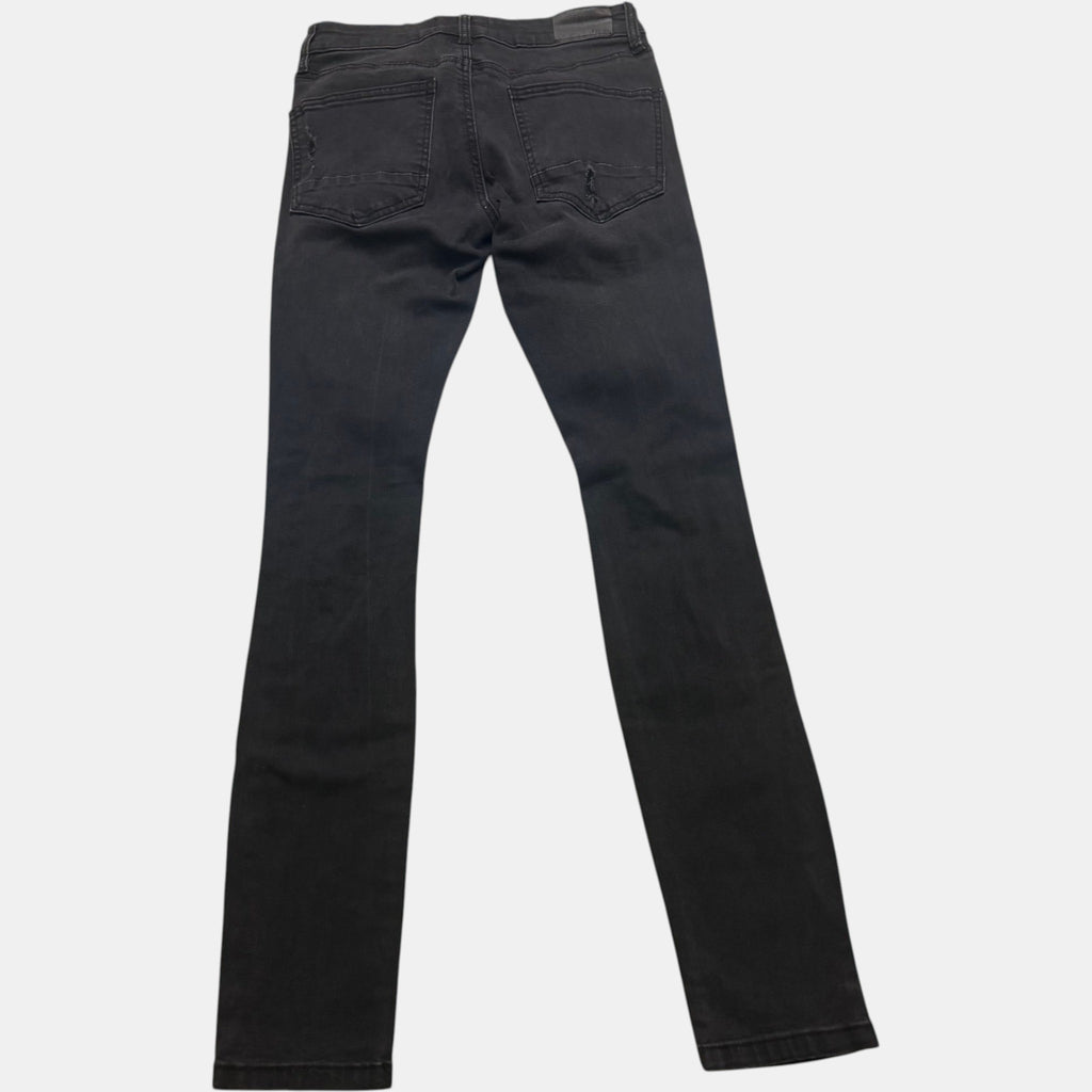 Jay Jays Ripped Super Skinny Distressed Denim Jeans Black