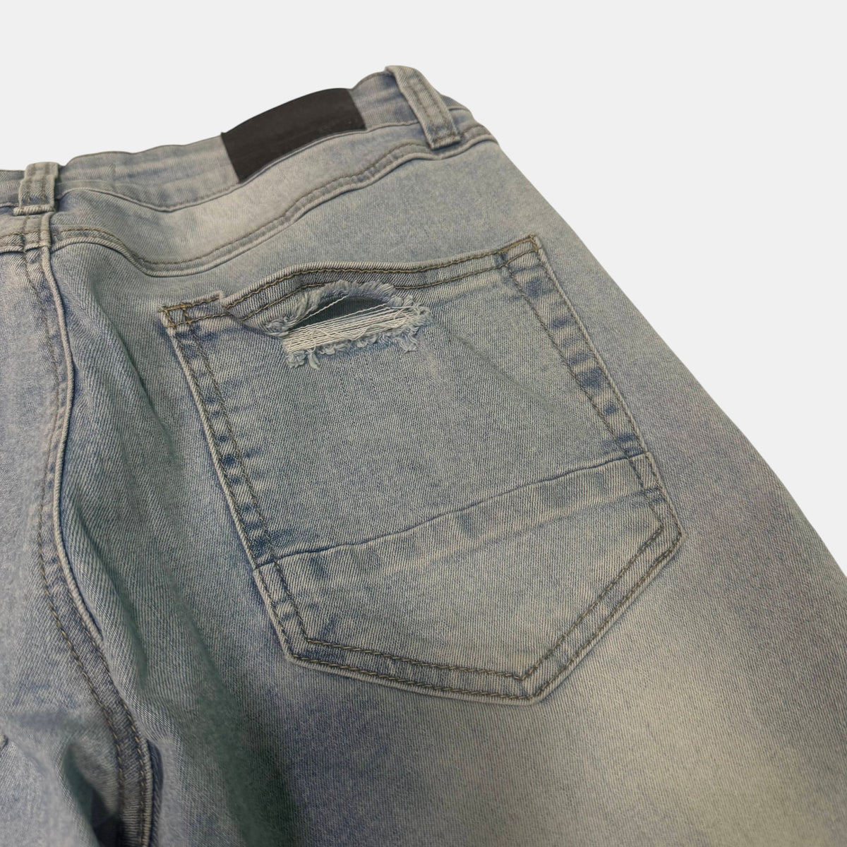 Jay Jays Ripped Super Skinny Distressed Denim Jeans Light Wash