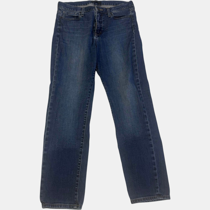 Uniqlo Mid Rise Slim Fit Stretch Denim Jeans Dark Wash Blue