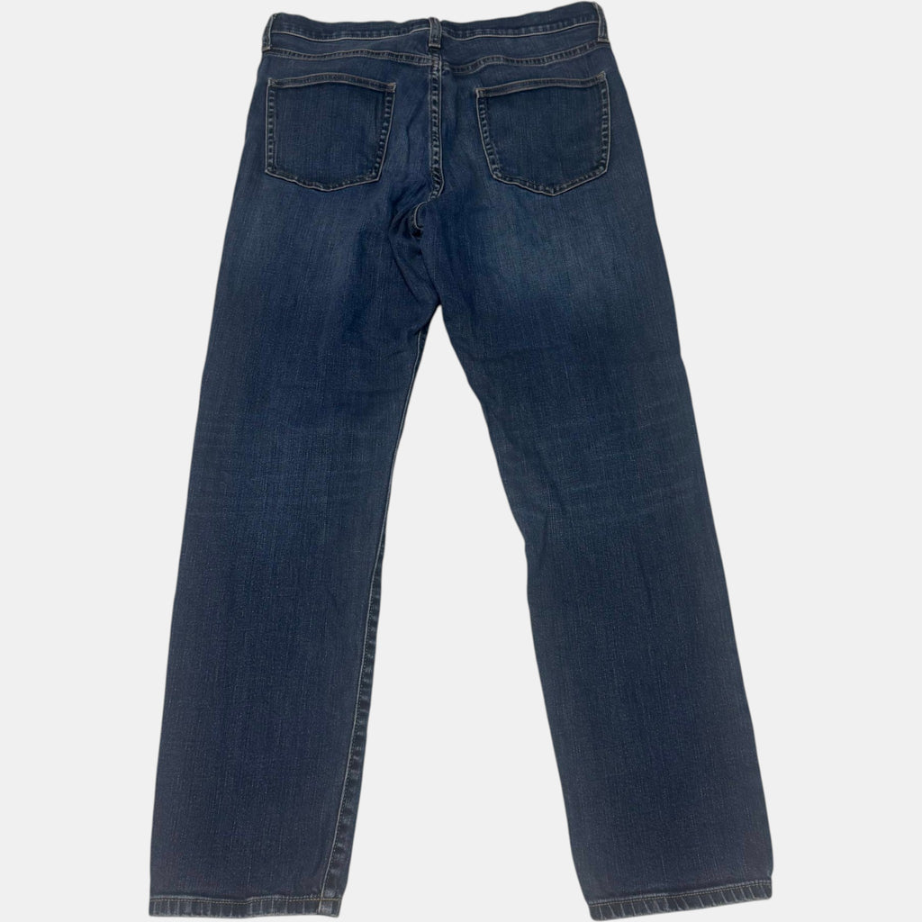 Uniqlo Mid Rise Slim Fit Stretch Denim Jeans Dark Wash Blue