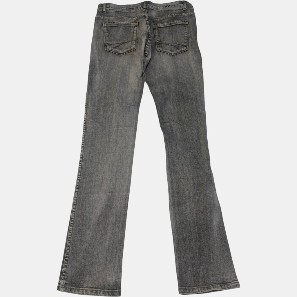 Effekt Grey Acid Wash Bootcut Flare Denim Jeans Low Rise