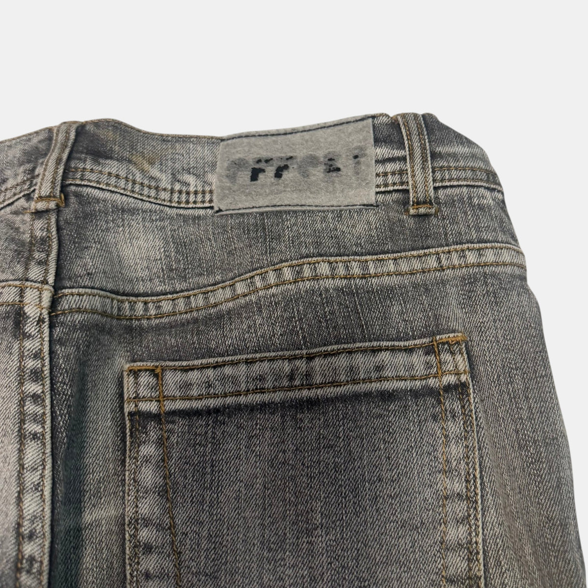 Effekt Grey Acid Wash Bootcut Flare Denim Jeans Low Rise