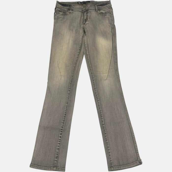 Effekt Skinny Sand Wash Distressed Denim Jeans Grey Mud Wash