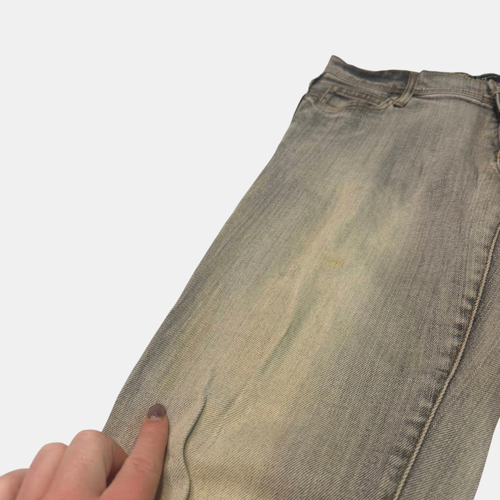 Effekt Skinny Sand Wash Distressed Denim Jeans Grey Mud Wash