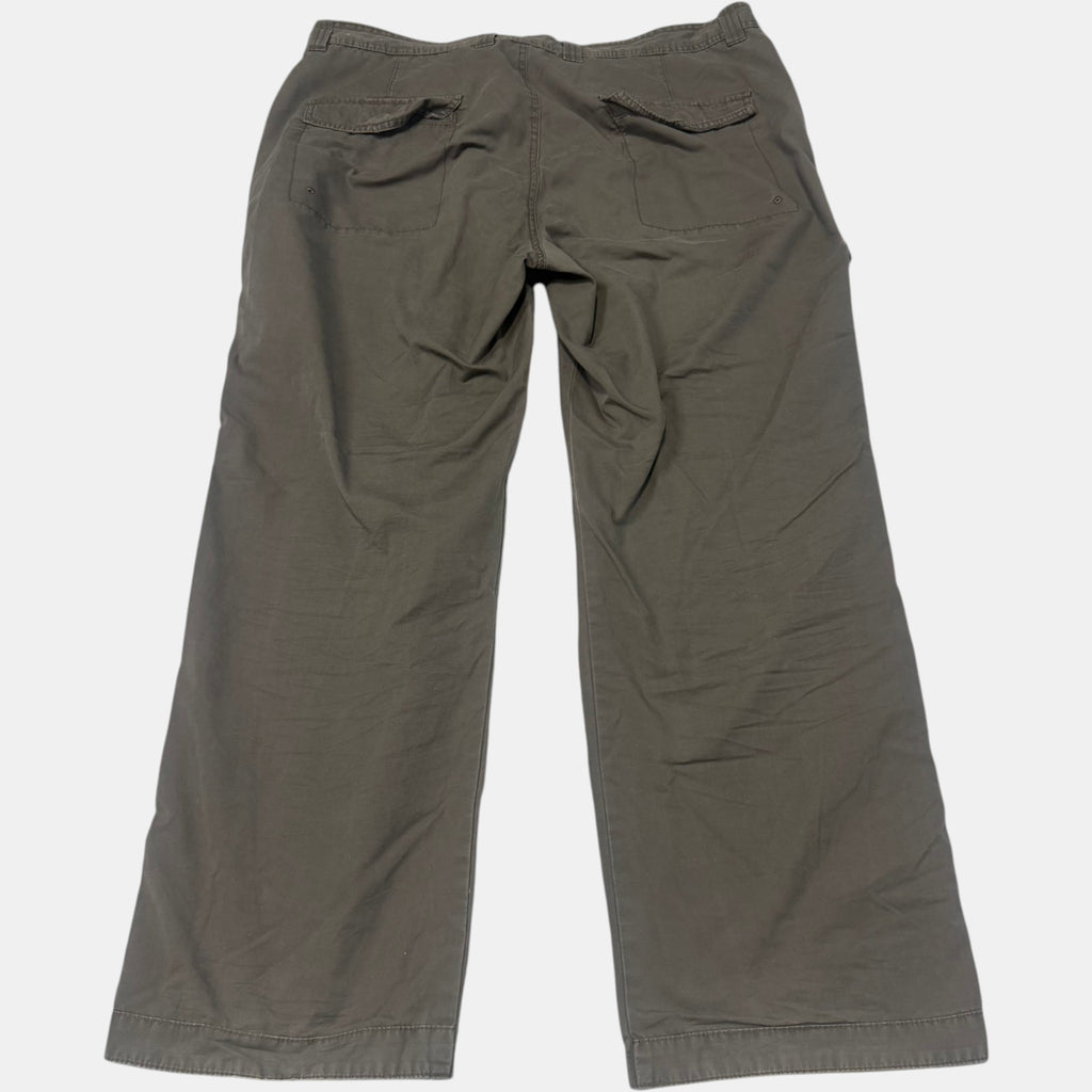 Wolsey Multi Pocket Cargo Pants Wide Leg Utility Trousers Khaki Brown