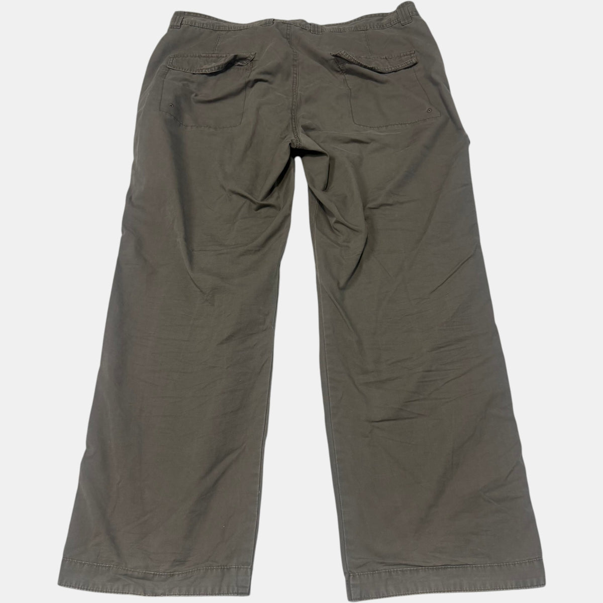 Wolsey Multi Pocket Cargo Pants Wide Leg Utility Trousers Khaki Brown