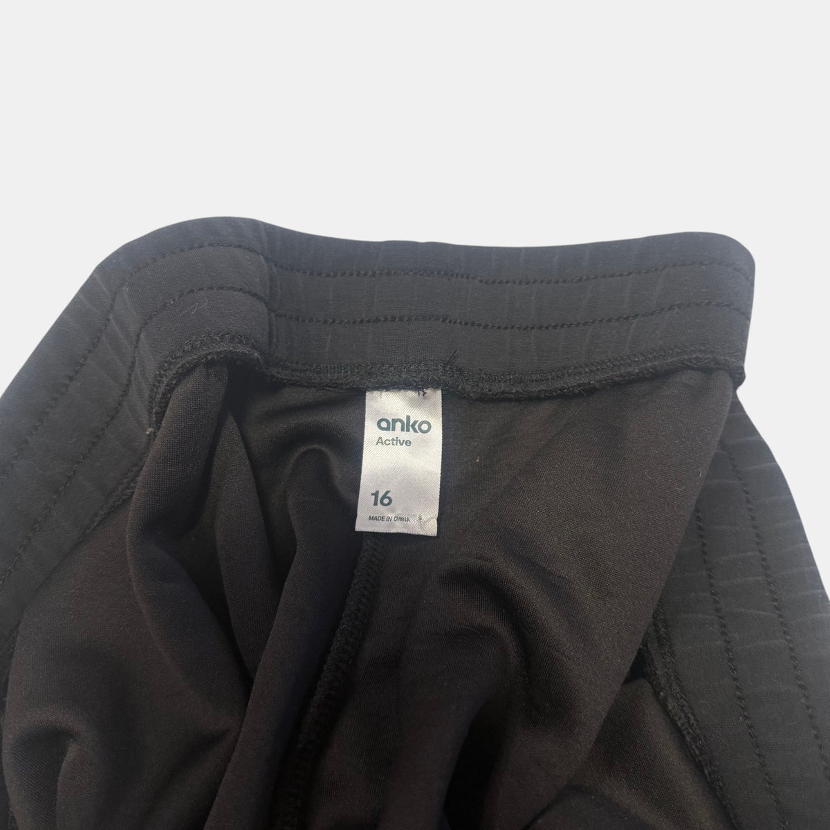 Anko Active Black Wide Leg Trackpants Ribbed Side Panel Lounge Pants