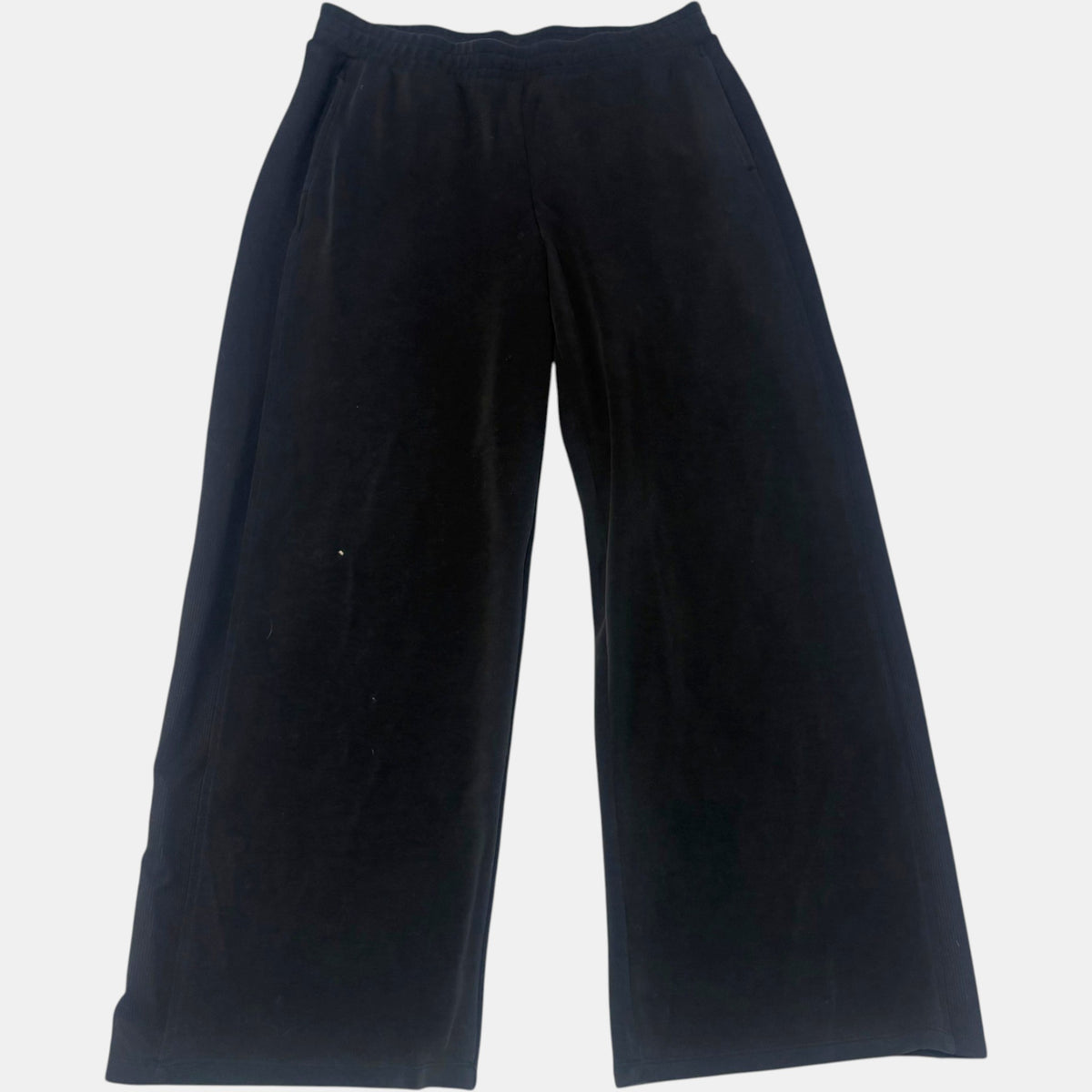 Anko Active Black Wide Leg Trackpants Ribbed Side Panel Lounge Pants
