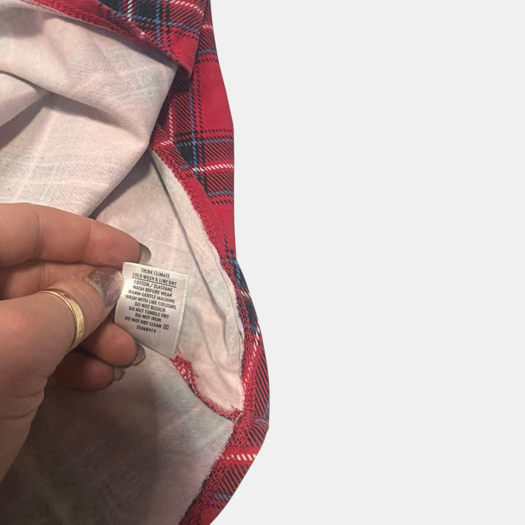 Free Fusion Red Tartan Plaid Pleated Mini Skirt Alt Schoolgirl
