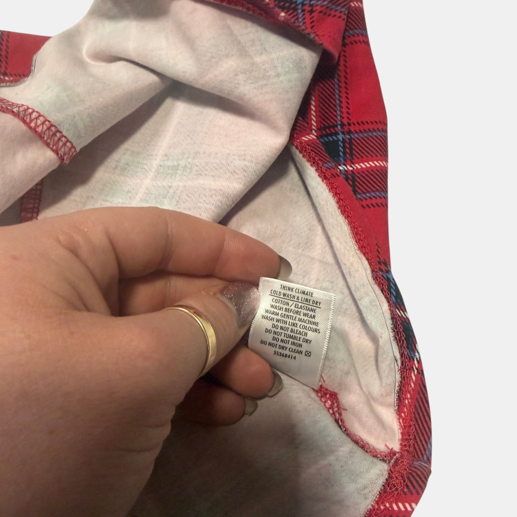 Free Fusion Red Tartan Plaid Pleated Mini Skirt Alt Schoolgirl
