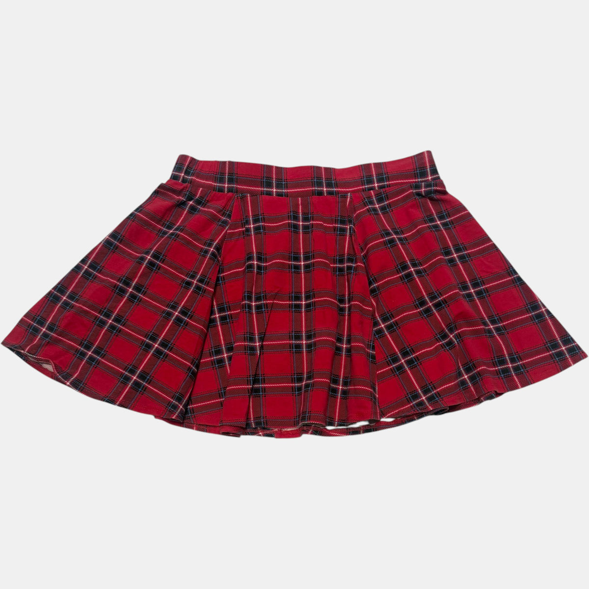 Free Fusion Red Tartan Plaid Pleated Mini Skirt Alt Schoolgirl