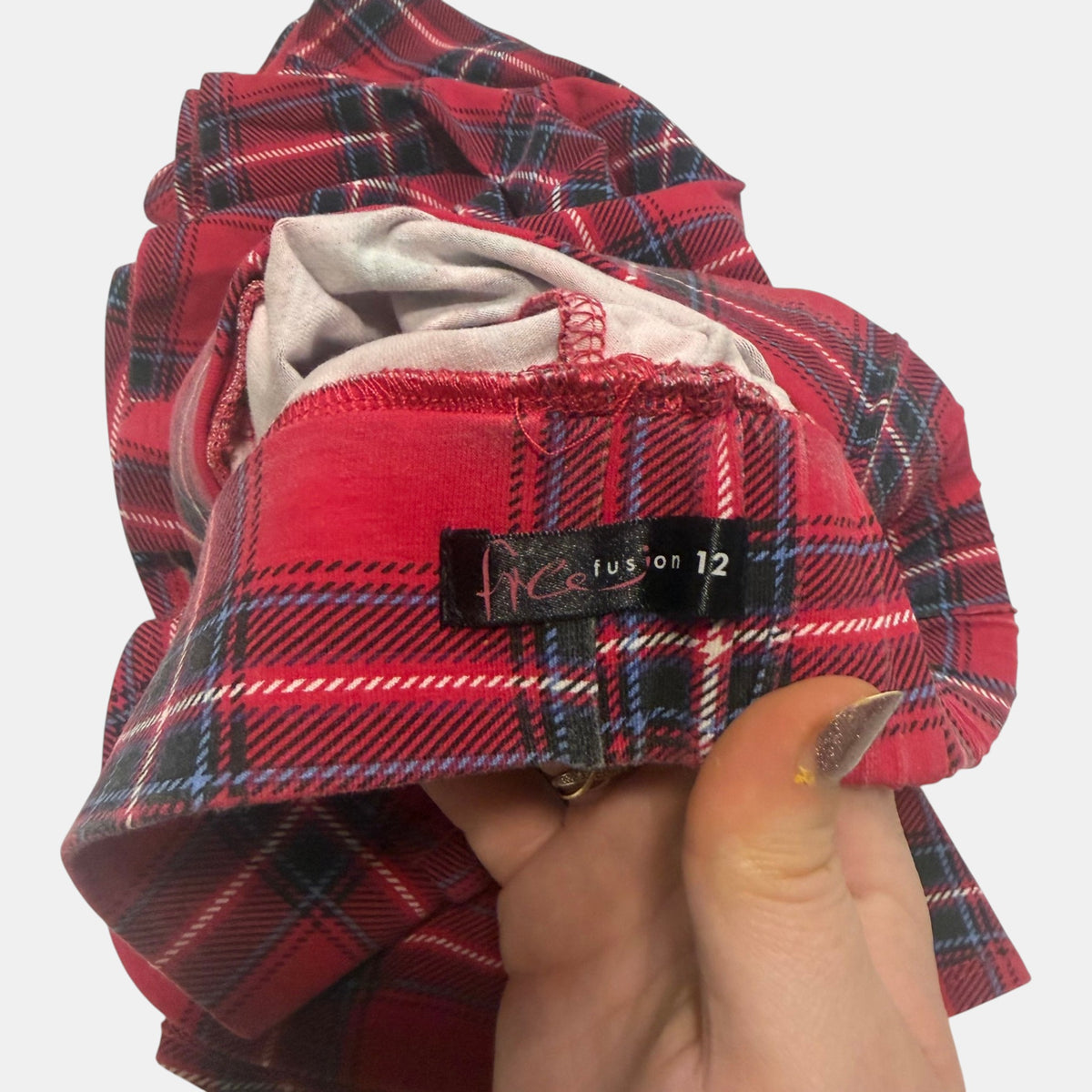 Free Fusion Red Tartan Plaid Pleated Mini Skirt Alt Schoolgirl
