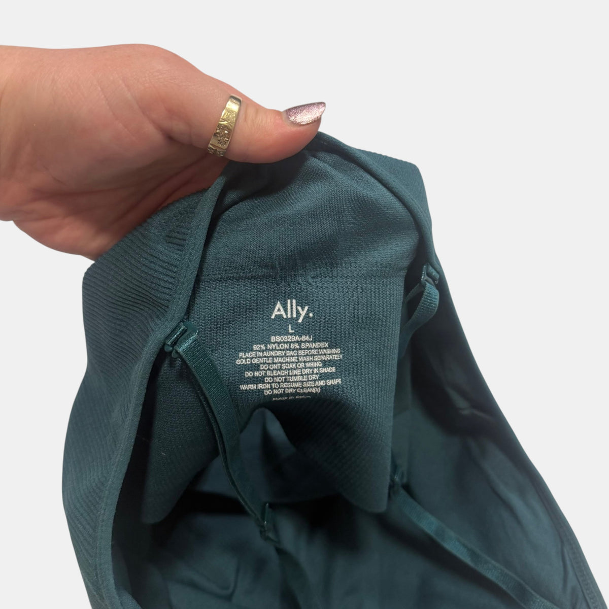 Ally Fashion Ribbed Seamless Cami Crop Top Dark Teal Green