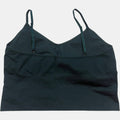 Ally Fashion Ribbed Seamless Cami Crop Top Dark Teal Green