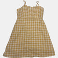 Jay Jays Gingham Plaid Camisole Sun Dress Yellow White